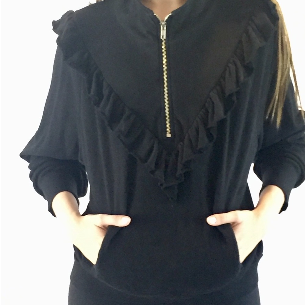 Wildfox Prima Ruffle Warm Up Pullover